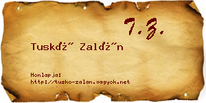 Tuskó Zalán névjegykártya