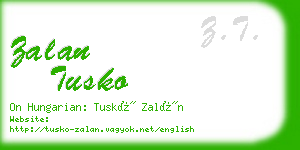 zalan tusko business card